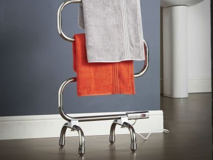 Toallero térmico para baño, calentador de toallas caliente montado en la  pared con interruptor LED, estante de secado de toallas con calefacción